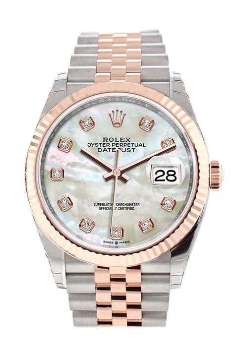 rolex datejust mother of pearl 36mm|rolex datejust 36 fluted bezel.